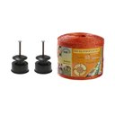 Ver imagem 1 de Fio Eletroplástico Rolo 1000m Laranja Leve 2mm Cercas Elétricas Ep1000 + 200 Roldanas 24mm - Zebu