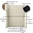Ver imagem 4 de Cabeceira Solteiro 100 cm com Frame Imperial Linho Bege Impo