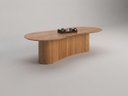 Ver imagem 3 de Sala de Jantar Verona 220cm com 8 Cadeiras Madeira Maciça Ravena Courino Terracota