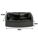 Ver imagem 6 de Cuba de Apoio Mármore Sintético Turim Preto Fosco Móveis Bosi