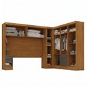 Ver imagem 4 de Guarda Roupa Casal Modulado com Espelho e Cabeceira 100% MDF Imperial Yescasa Cinamomo/Chumbo
