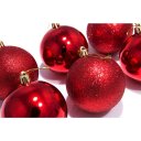 Ver imagem 3 de Kit 12 Bolas Vermelhas Enfeite Natalino Árvore Natal 60mm
