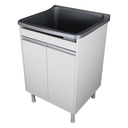 Ver imagem 1 de Tanque de Lavanderia Gabinete 100% MDF com Sifão e Válvula Cor:Cinza