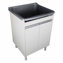 Ver imagem 4 de Tanque de Lavanderia Gabinete 100% MDF com Sifão e Válvula Cor:Cinza