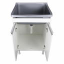 Ver imagem 3 de Tanque de Lavanderia Gabinete 100% MDF com Sifão e Válvula Cor:Cinza