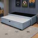 Ver imagem 1 de Base Box Solteiro c/ Baú na Cama Auxiliar Gaby 88x188 Cinza