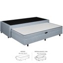 Ver imagem 3 de Base Box Solteiro c/ Baú na Cama Auxiliar Gaby 88x188 Cinza