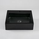 Ver imagem 4 de Cuba de Apoio Mármore Sintético Quadra Preto Fosco Móveis Bosi