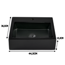 Ver imagem 6 de Cuba de Apoio Mármore Sintético Quadra Preto Fosco Móveis Bosi