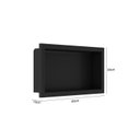 Ver imagem 3 de Nicho para Banheiro Mármore Sintético 63x10x33cm Preto/Fosco