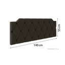 Ver imagem 6 de Cabeceira Estofada Kelly Dobrável Box Casal 1,40cm Suede- Marrom