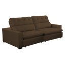 Ver imagem 2 de Sofa Retratil Reclinavel 2 Lugares 210cm Veludo Andreia Marrom