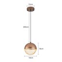 Ver imagem 5 de Lustre Pendente Nordecor Rezi 2932 18cm Cobre / Dourado Brilho Led Bivolt