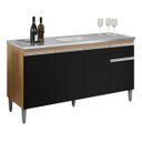 Ver imagem 1 de Balcão Tatiane P/cozinha 150cm 4 Portas 1 Gaveta - Ajl Móveis