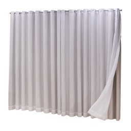 Cortina Blackout com linho 4,00x2,30 Para Varão Duplo:Palha - 3