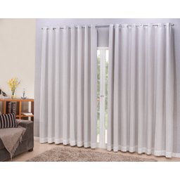 Cortina Blackout com linho 4,00x2,30 Para Varão Duplo:Palha - 2