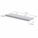 Ver imagem 4 de Conjunto Estante com Mesa Dobrável e Aba 2 Prateleiras 63cm Branco