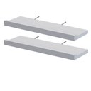Ver imagem 5 de Conjunto Estante com Mesa Dobrável e Aba 2 Prateleiras 63cm Branco