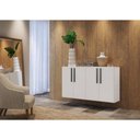 Ver mais imagens de Aparador Buffet 4 Portas Suspenso Viena Multimóveis V3605 Branco/Preto