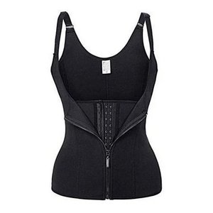 Cinta Modeladora Dupla Compressão Redutor Ziper Preto M