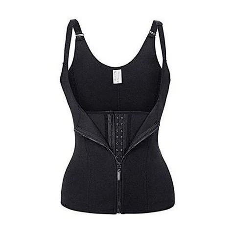 Cinta Modeladora Dupla Compressão Redutor Ziper Preto M