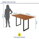 Ver imagem 4 de Conjunto Sala de Jantar Mesa 6 Cadeiras Tampo de Madeira Mariana Prata/Freijó
