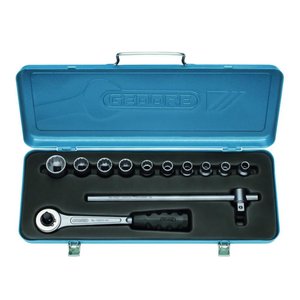 Jogo de Soquete Estriado de 3/8" À 1" e Acessórios Encaixe de 1/2" com 12 Peças - Gedore 015554