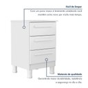 Ver imagem 2 de Mesa de Cabeceira 3 Gavetas Tiradentes