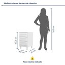 Ver imagem 6 de Mesa de Cabeceira 3 Gavetas Tiradentes