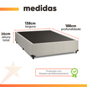 Ver imagem 3 de Cama Box Casal 1,38m com 38cm de Altura Prince Branco