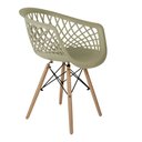 Ver imagem 2 de Kit 4 Cadeiras Web Fendi Polipropileno com Base em Metal Estilo Minimalista e Conforto