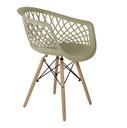 Ver imagem 2 de Kit 4 Cadeiras Web Fendi Polipropileno com Base em Metal Estilo Minimalista e Conforto