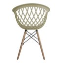 Ver imagem 4 de Kit 4 Cadeiras Web Fendi Polipropileno com Base em Metal Estilo Minimalista e Conforto