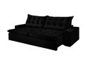 Ver imagem 3 de Sofá Retrátil e Reclinável 250cm com Pillow e Molas Ensacadas Montebello - Preto