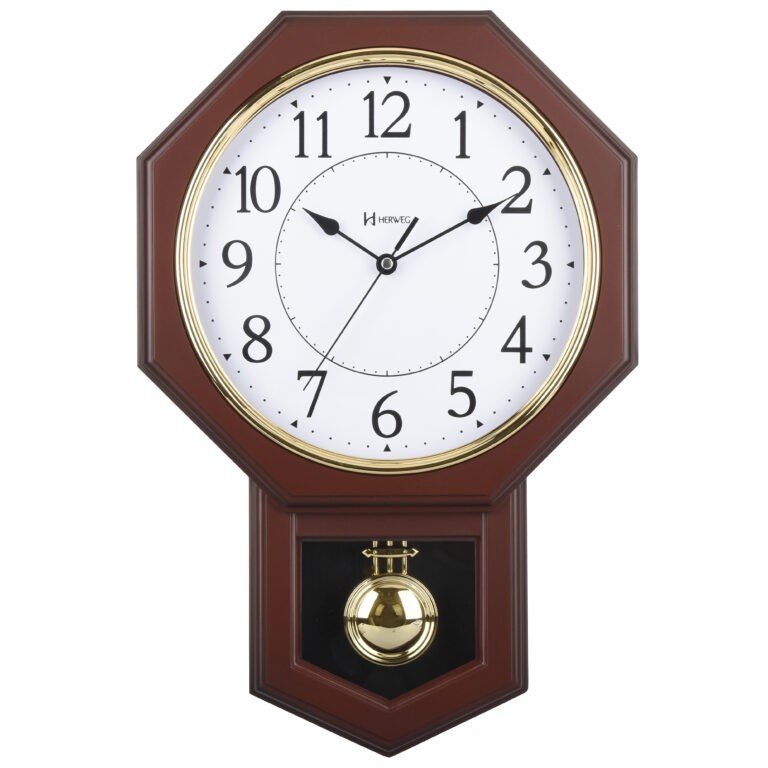 Relógio de Parede Clássico Pêndulo e Musical Herweg 530018 - 1