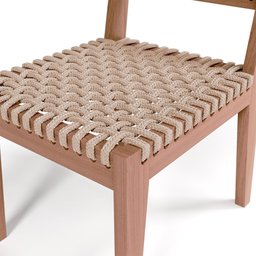 Mesa Loren 160 Cm com 6 Cadeiras Área Externa Cozinha Corda Náutica Bege Giardino G01 - Lyam Decor L - 12