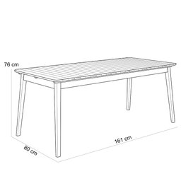 Mesa Loren 160 Cm com 6 Cadeiras Área Externa Cozinha Corda Náutica Bege Giardino G01 - Lyam Decor L - 7