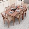 Mesa Loren 160 Cm com 6 Cadeiras Área Externa Cozinha Corda Náutica Bege Giardino G01 - Lyam Decor L - 2