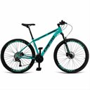 Ver imagem 1 de Bicicleta Unisex 17" Aro Aero 29 24v Freios a Disco Suspensão 80mm Guidão Curvo Verde Anis/preto