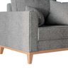 Poltrona Beny Pés e Base em Madeira Linho Cinza Rr Decor - 4
