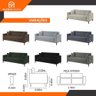 Sofa Liverpool 3 Lugares 195 Cm Base Madeira Talento Móveis Veludo Paris Azul - 3