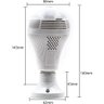 Camera Ip Lampada Panoramica Seguraça Vr 360 Wifi Led V380s - 3