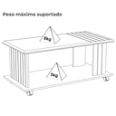 Ver imagem 3 de Mesa de Centro 100x50 Cm com Rodizios Cinamomo Off White Arly