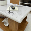 Ver imagem 5 de Mesa de Centro 100x50 Cm com Rodizios Cinamomo Off White Arly