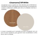 Ver mais imagens de Mesa de Centro 100x50 Cm com Rodizios Cinamomo Off White Arly