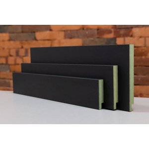 Rodapé 7cm (pacote com 4un) Preto Liso | Santa Rita Reveste