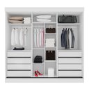 Ver imagem 3 de Guarda Roupas Casal Tókio Roupeiro Cor Branco