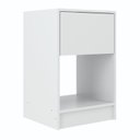 Ver imagem 4 de Kit com 2 Mesas de Cabeceira Bravo com Gaveta e Nicho Branco