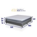 Ver imagem 2 de Conjunto Box Cinza Luanda Cinza Espuma D28 Viúva 128x188x62 - King House