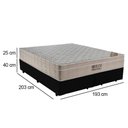 Ver imagem 3 de Cama Box King Bipartido Sintético + Colchão Ortobom Airtech Molas Ensacadas 65x193x203 Cor:Marrom